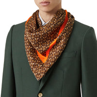 BRIGHT ORANGE Carré de soie Monogram