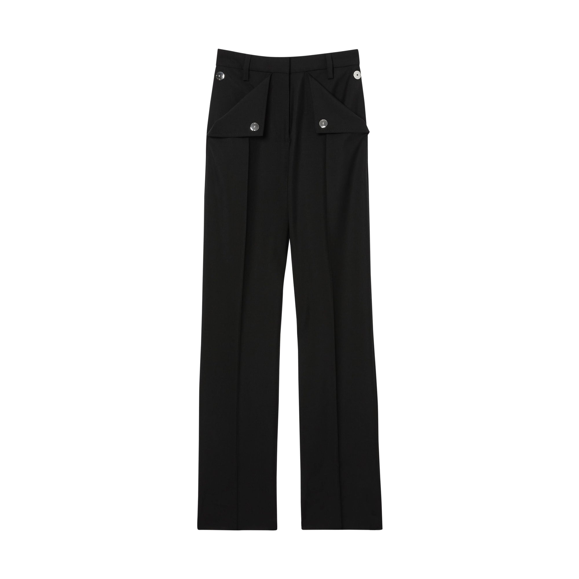 BLACK Pantalon ajusté en laine et mohair avec poches