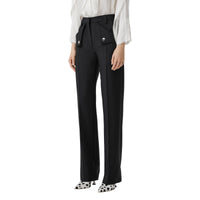 BLACK Pantalon ajusté en laine et mohair avec poches