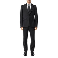 BLACK Veste de costume en laine et mohair avec ornements