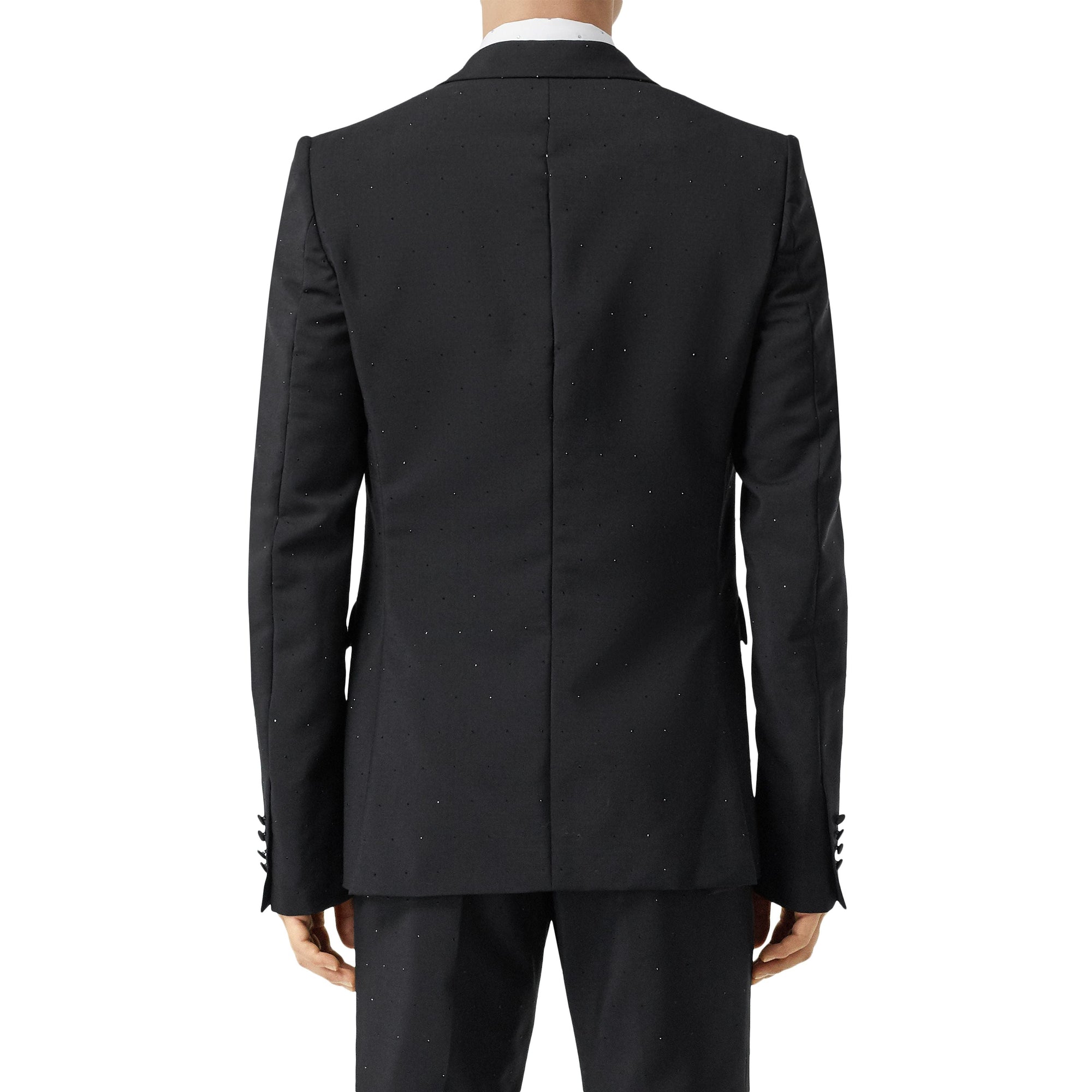 Veste de costume en laine et mohair avec ornements - Noir