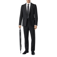 BLACK Veste de costume en laine et mohair avec ornements
