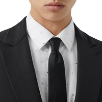 BLACK Veste de costume en laine et mohair avec ornements