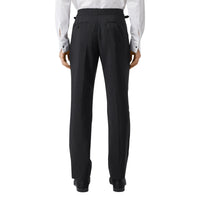 BLACK Pantalon de costume classique en mohair et laine avec ornements