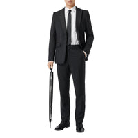 BLACK Pantalon de costume classique en mohair et laine avec ornements