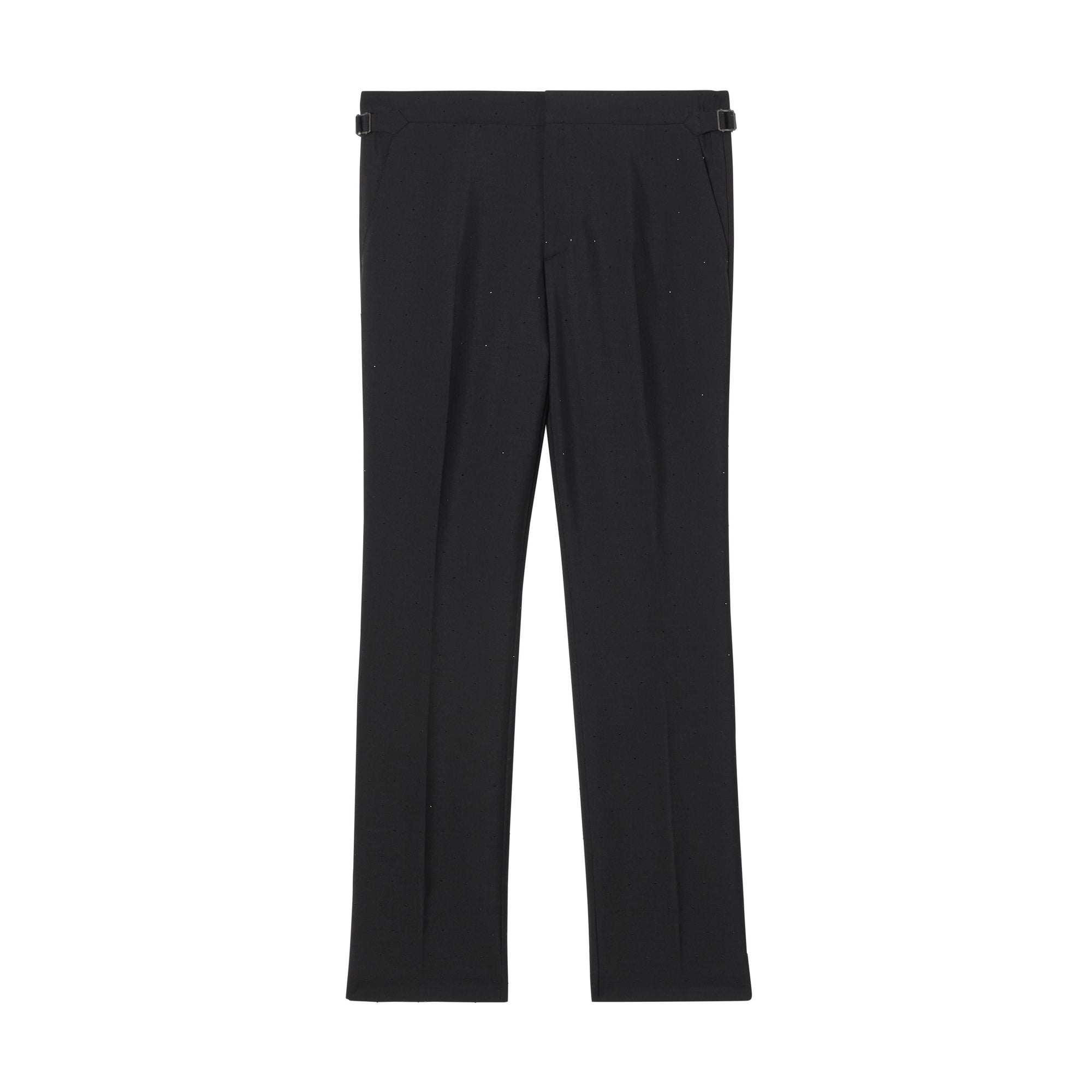 BLACK Pantalon de costume classique en mohair et laine avec ornements
