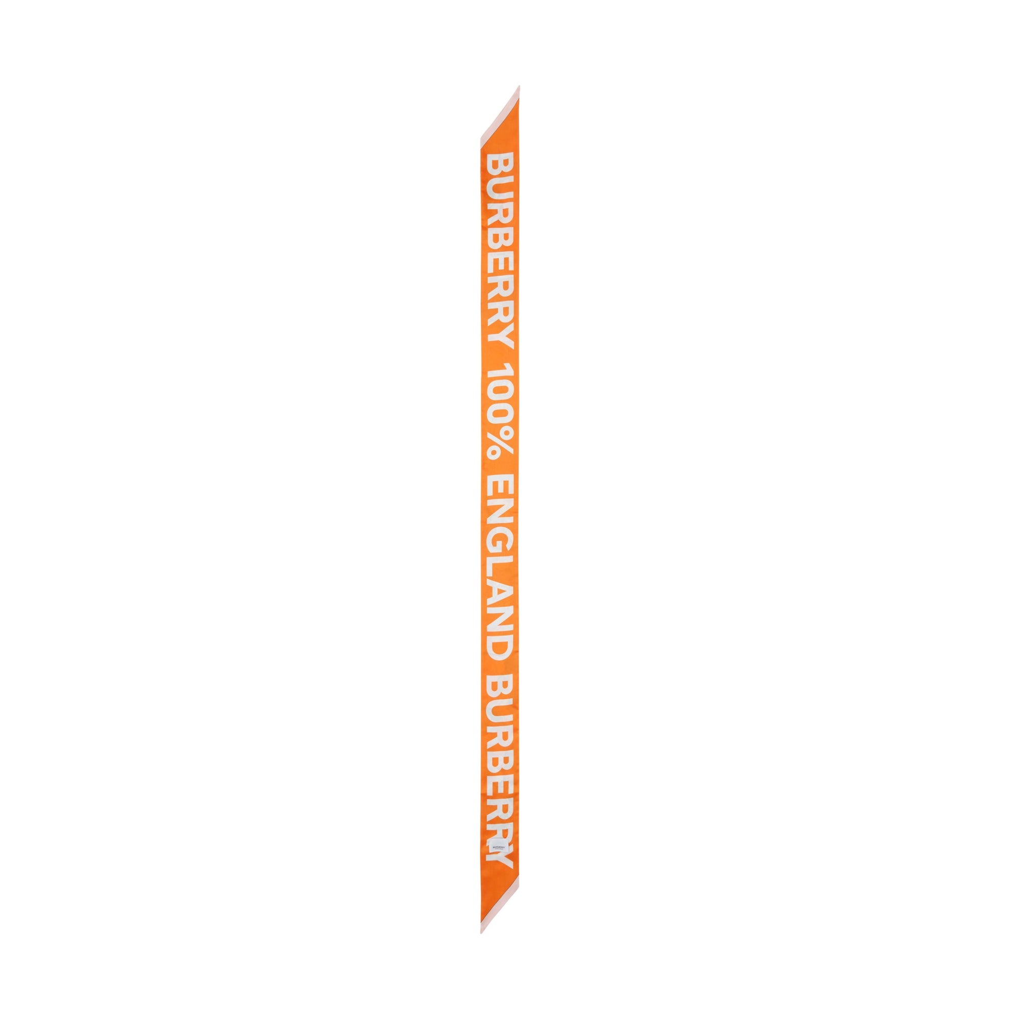 Foulard ultrafin en soie avec imprimé floral et logo - Orange vif