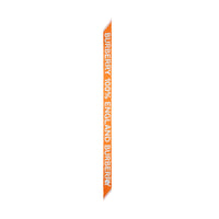 BRIGHT ORANGE Foulard ultrafin en soie avec imprimé floral et logo