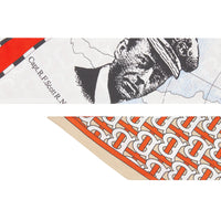 Foulard en soie à imprimé écharpes d'archive et Monogram - Vermillon