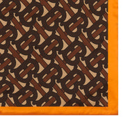 Couverture en satin de soie à imprimé écaille de poisson monogram - Brun bride