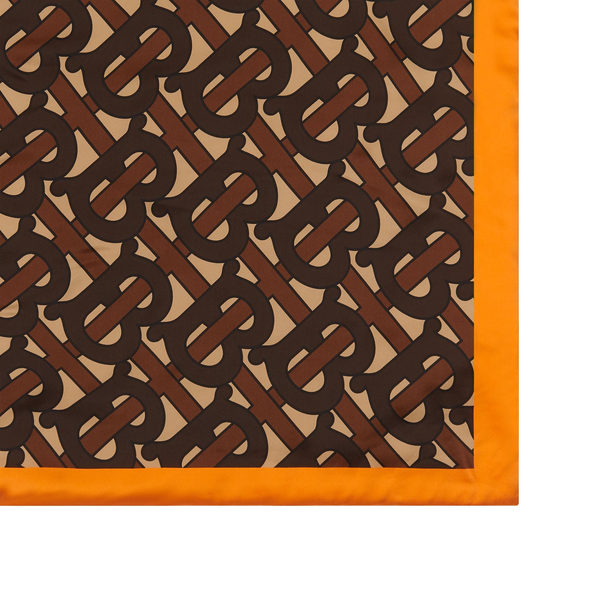 Couverture en satin de soie à imprimé écaille de poisson monogram - Brun bride