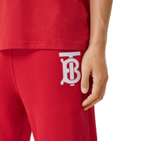 BRIGHT RED Pantalon de survêtement en coton Monogram