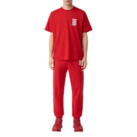 BRIGHT RED Pantalon de survêtement en coton Monogram