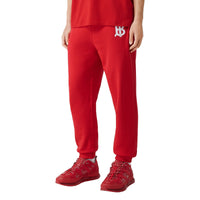 BRIGHT RED Pantalon de survêtement en coton Monogram