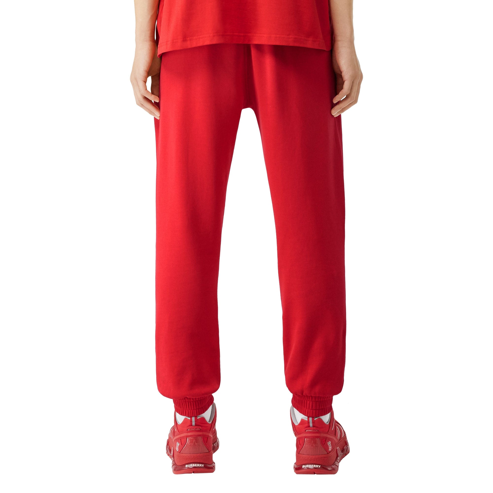 BRIGHT RED Pantalon de survêtement en coton Monogram