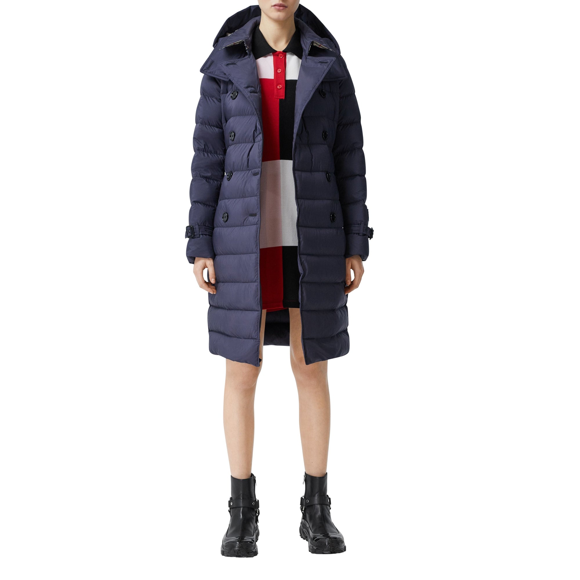 NAVY Manteau rembourré avec capuche amovible