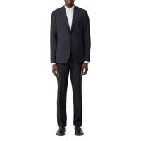 Veste de costume slim en laine et mohair monogram - Marine