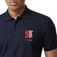 NAVY Polo en piqué de coton avec logo bicolore