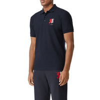 NAVY Polo en piqué de coton avec logo bicolore