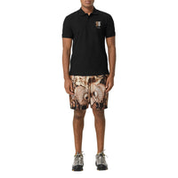 BLACK Polo en piqué de coton avec logo bicolore