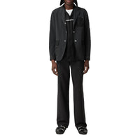 BLACK Veste de costume slim en nylon et laine à panneaux