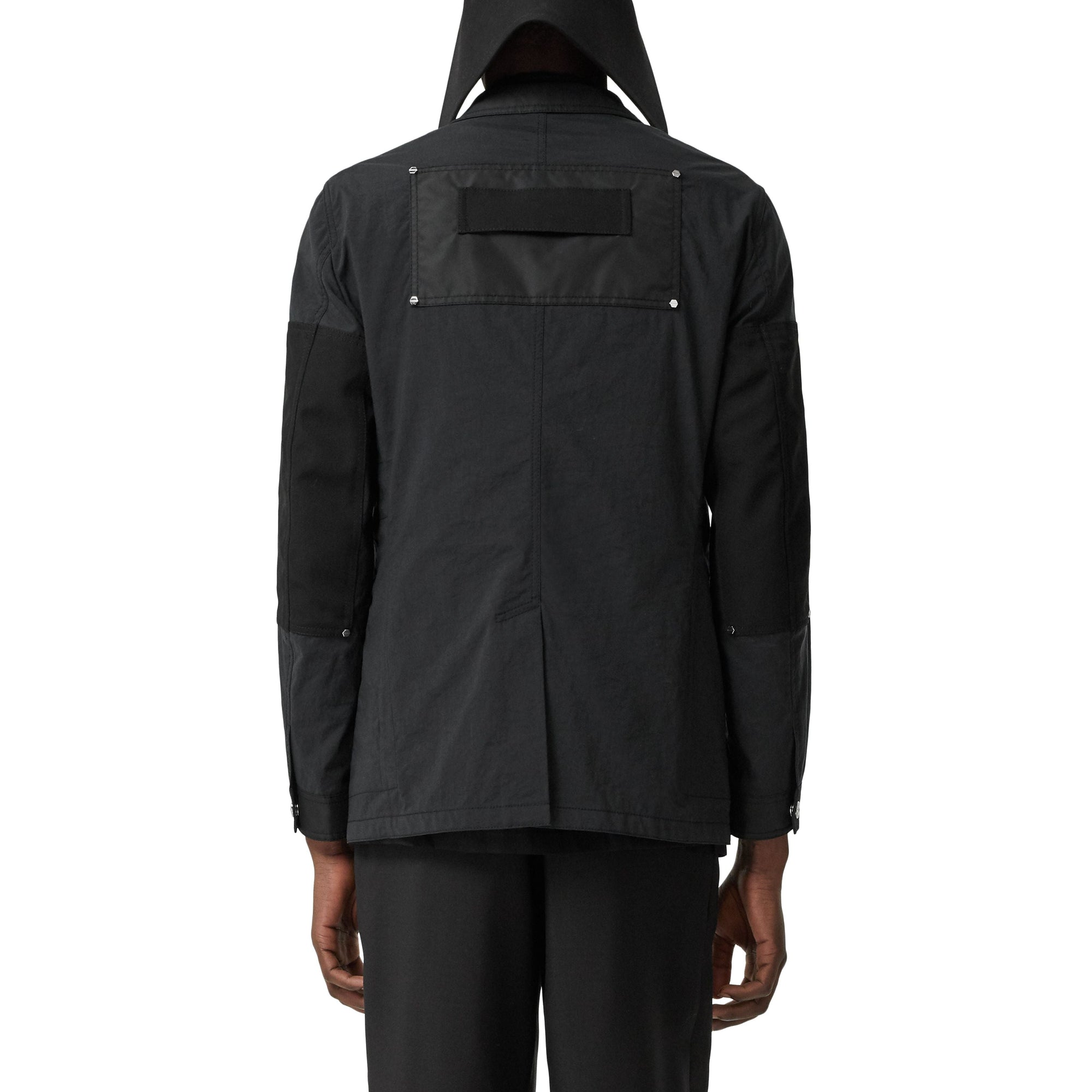 BLACK Veste de costume slim en nylon et laine à panneaux