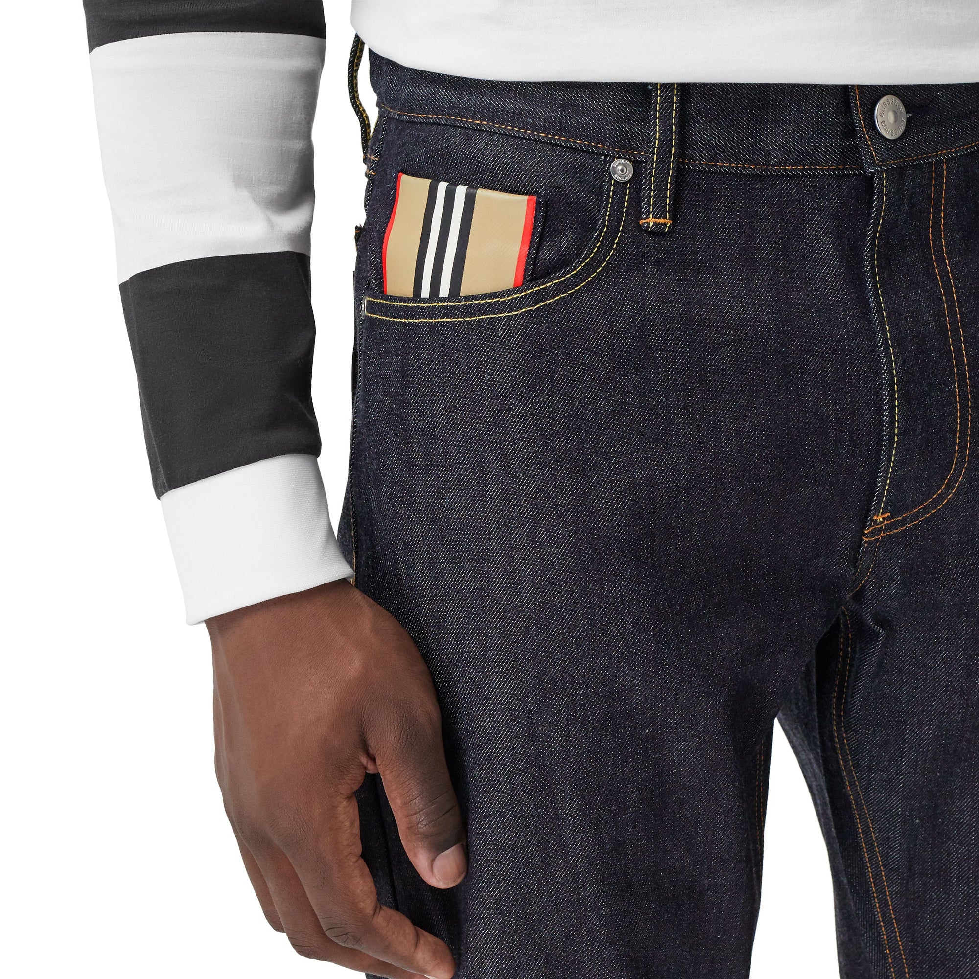 Jean droit en denim selvedge japonais brut - Indigo