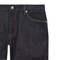 Jean droit en denim selvedge japonais brut - Indigo