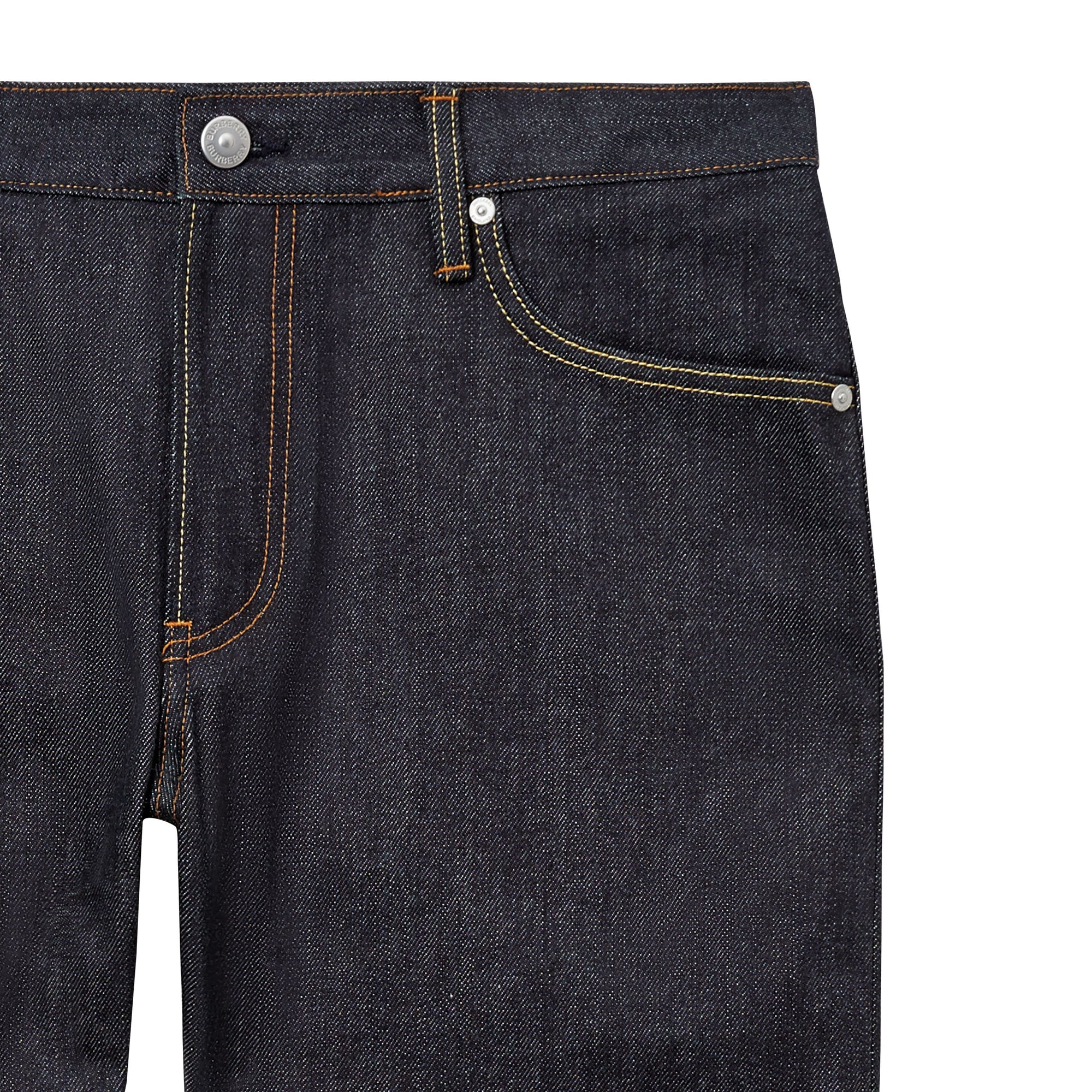 Jean droit en denim selvedge japonais brut - Indigo