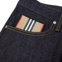 Jean droit en denim selvedge japonais brut - Indigo