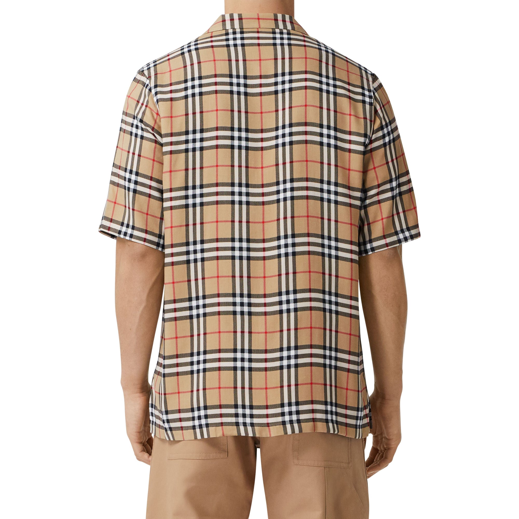 ARCHIVE BEIGE IP CHK Chemise à manches courtes en sergé Vintage check