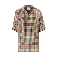 ARCHIVE BEIGE IP CHK Chemise à manches courtes en sergé Vintage check
