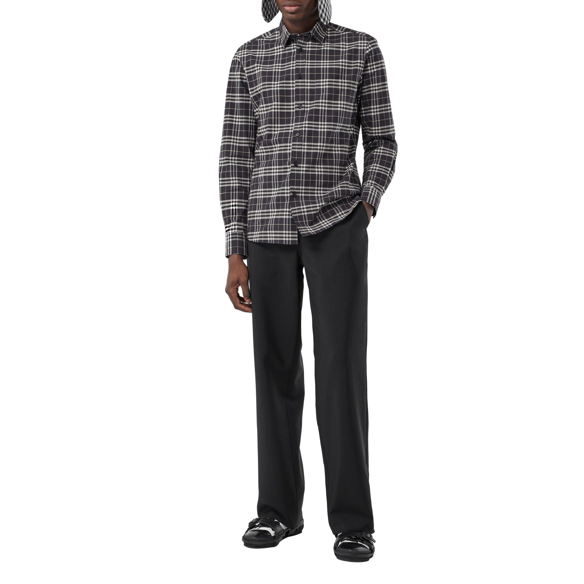 DRK REGENCY BL IP CH Chemise en coton stretch micro-check