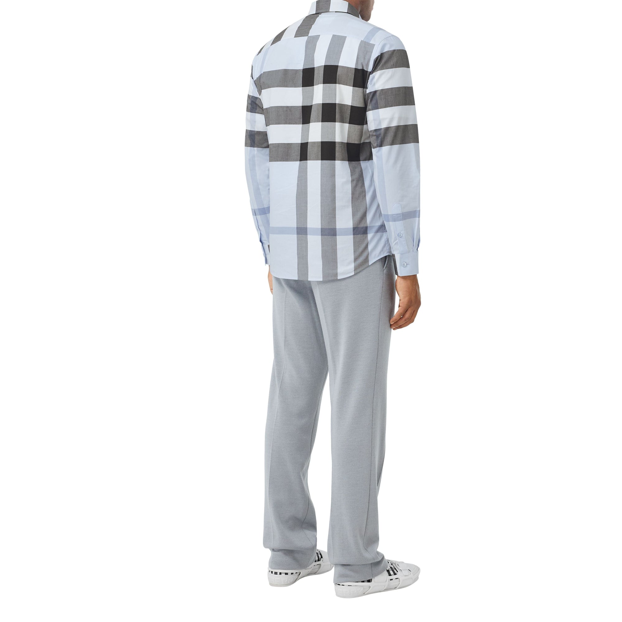 CHALK BLUE IP CHK Chemise en popeline de coton stretch check