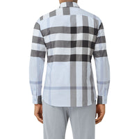 CHALK BLUE IP CHK Chemise en popeline de coton stretch check