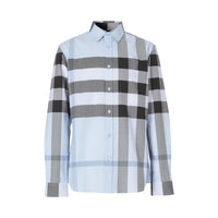 CHALK BLUE IP CHK Chemise en popeline de coton stretch check