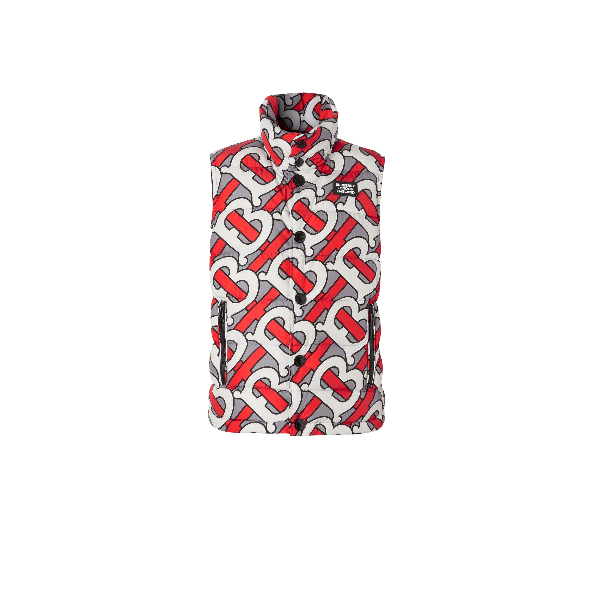 Doudoune sans manches monogram - Gris acier