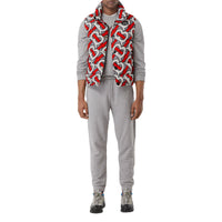 Doudoune sans manches monogram - Gris acier