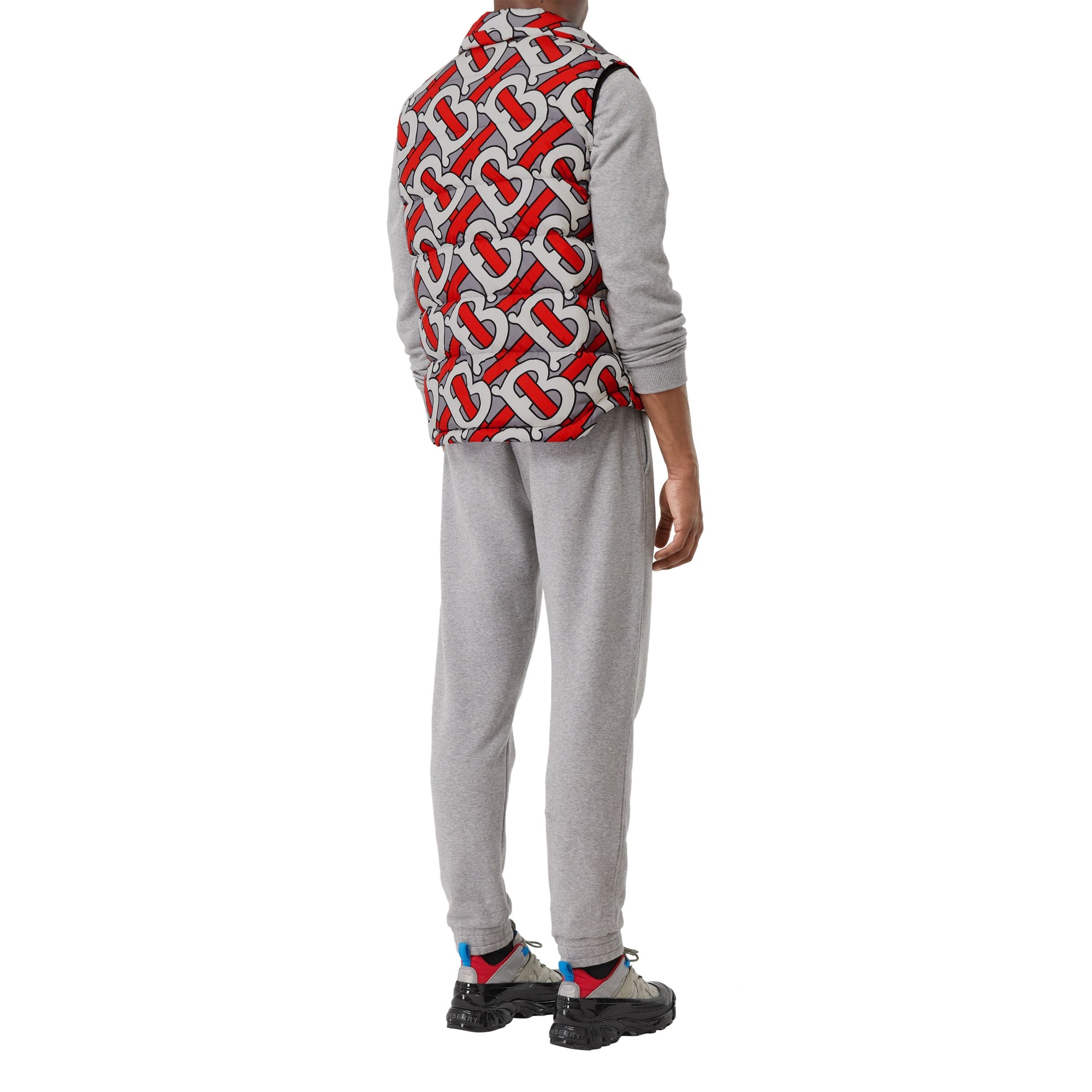 Doudoune sans manches monogram - Gris acier