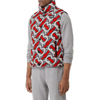 Doudoune sans manches monogram - Gris acier