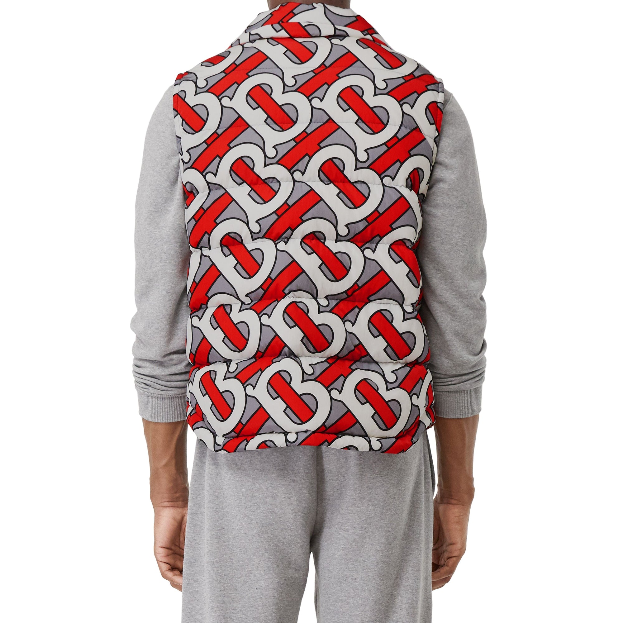 Doudoune sans manches monogram - Gris acier