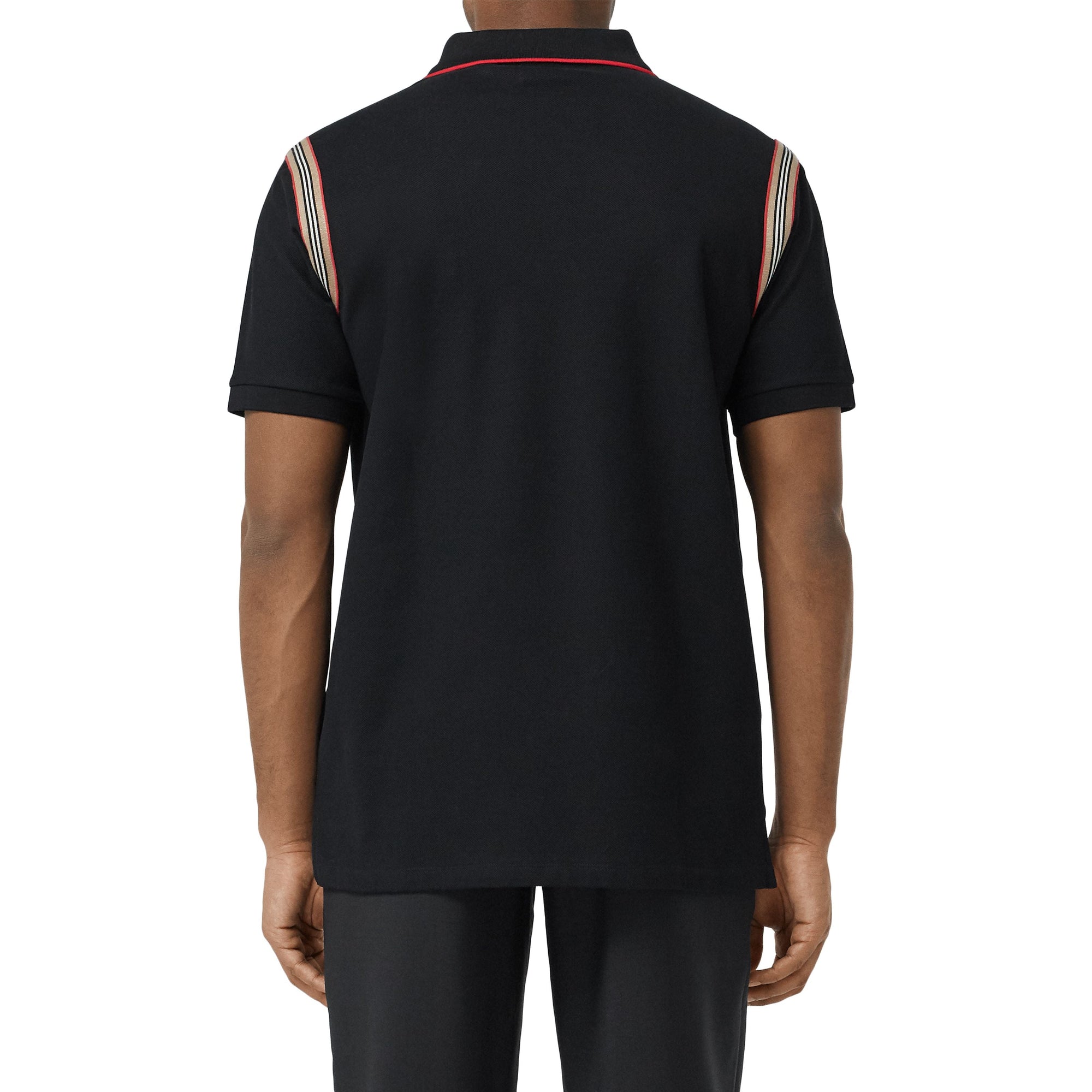 BLACK Polo en coton Monogram à rayures iconiques