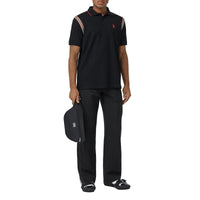 BLACK Polo en coton Monogram à rayures iconiques