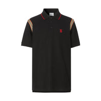BLACK Polo en coton Monogram à rayures iconiques