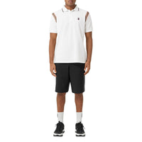 WHITE Polo en coton Monogram à rayures iconiques