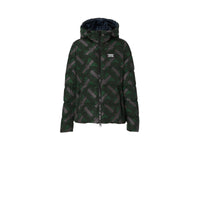 Doudoune à capuche monogram - Vert forêt