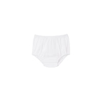 WHITE Robe et bloomer en piqué de coton rayés Monogram