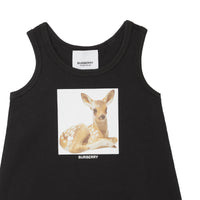 Combinaison en coton à imprimé daim - Noir