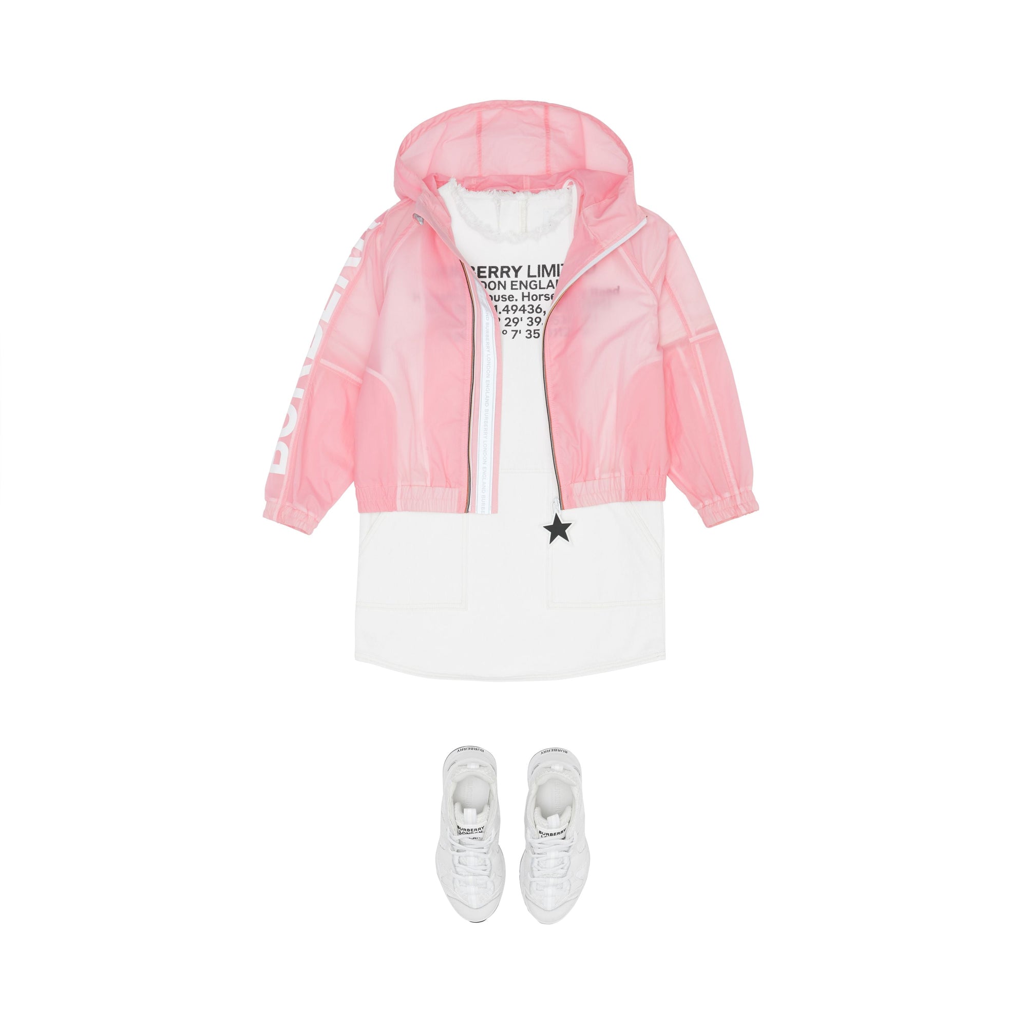 CANDY PINK Veste légère à capuche avec logo et étoile
