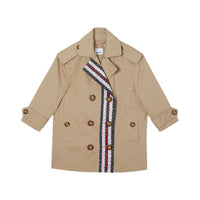 Trench en coton rayé monogram - Miel